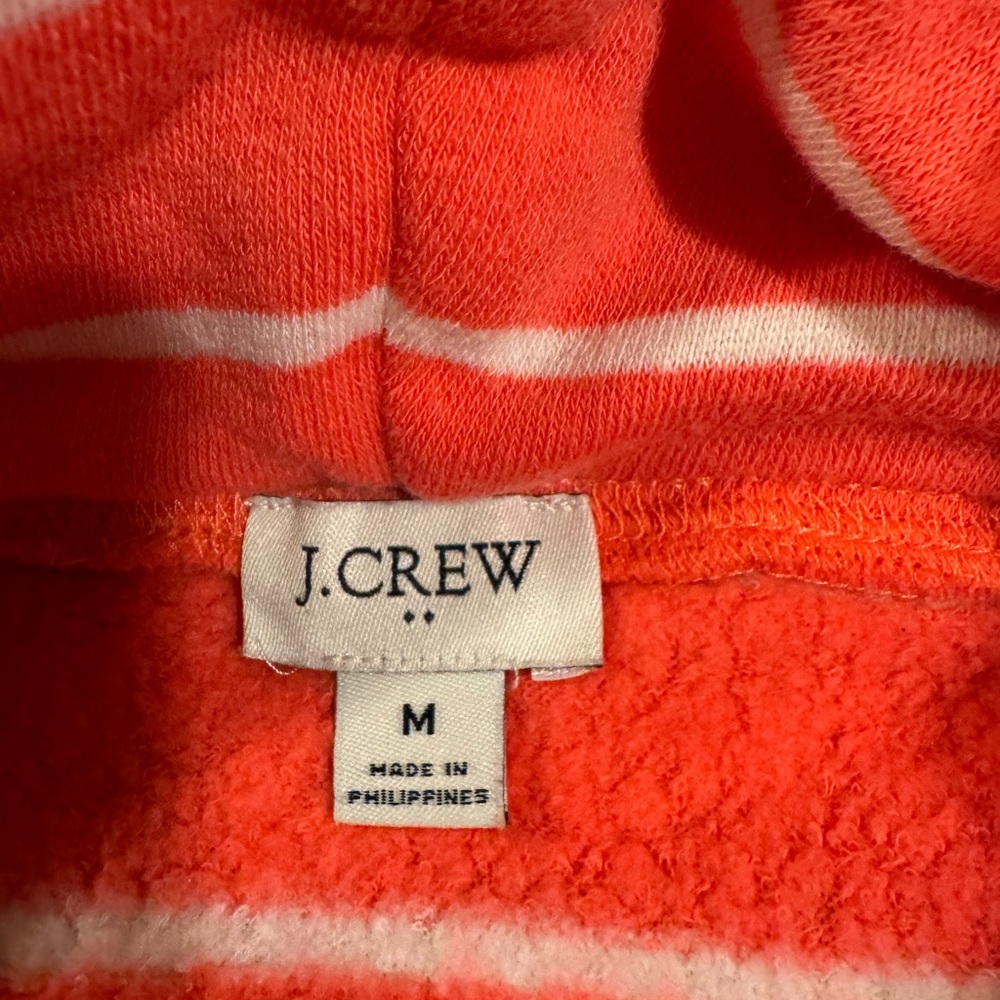 J. Crew Vibrant Orange and White Knit